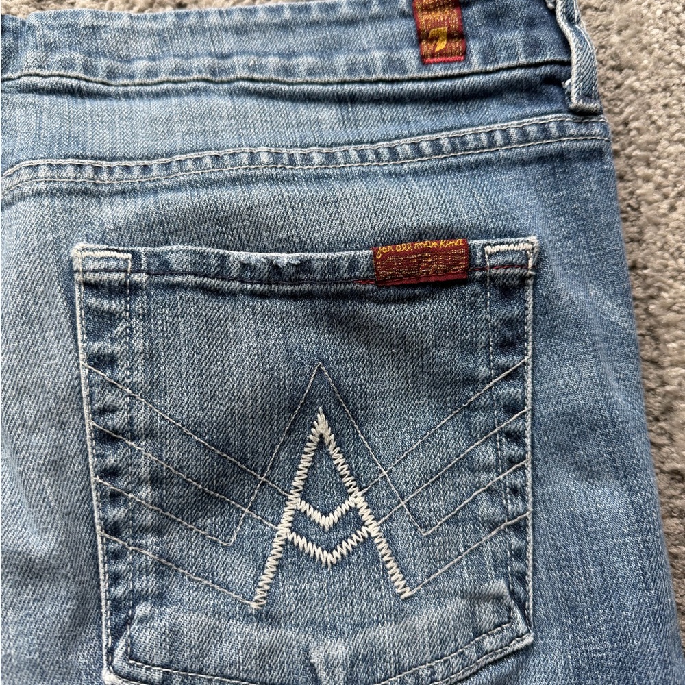 Women's 7 for all mankind bootcut Blue Jeans - zipper fly